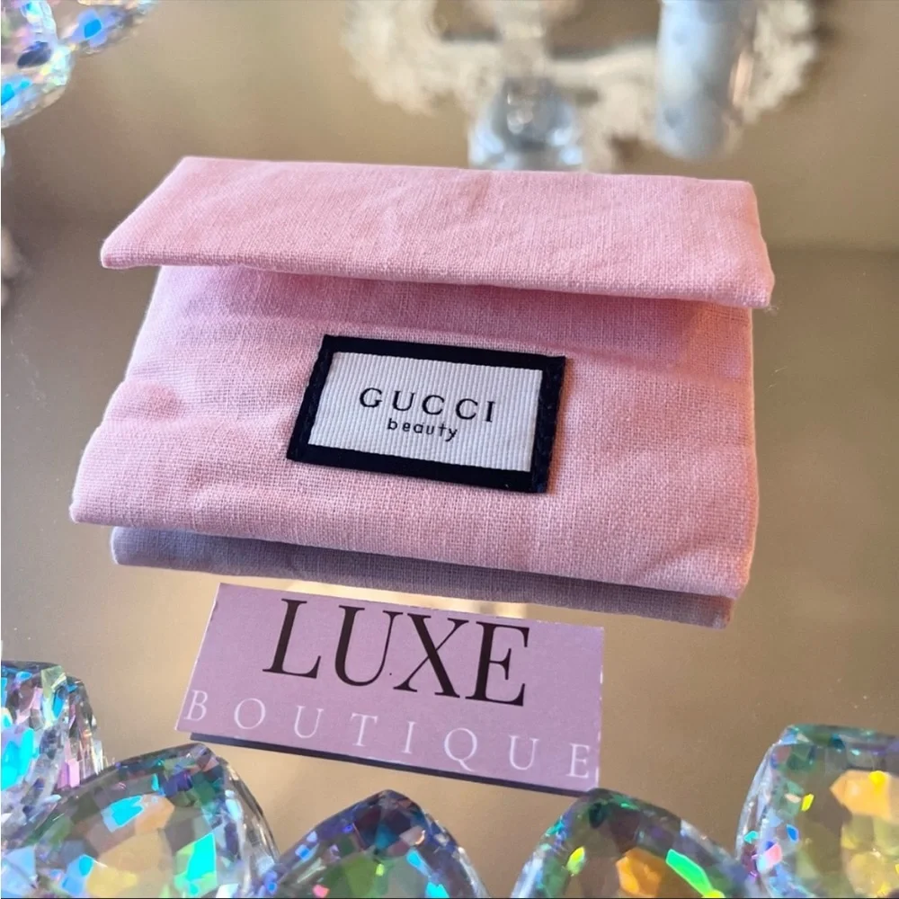 💎 GUCCI Beauty Pink Hair Comb + Travel Pouch Floral NEW Gift Glam Luxe